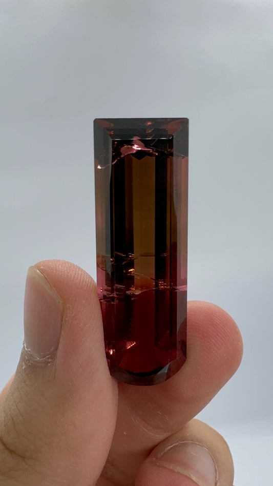 Purple/Pink Tourmaline Emerald Cut Gemstone 53ct From Afghanistan.