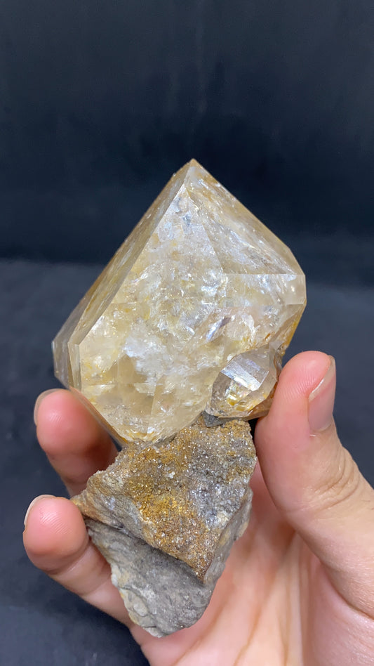 Natural Herkimer Diamond Quartz Specimen On Matrix From USA