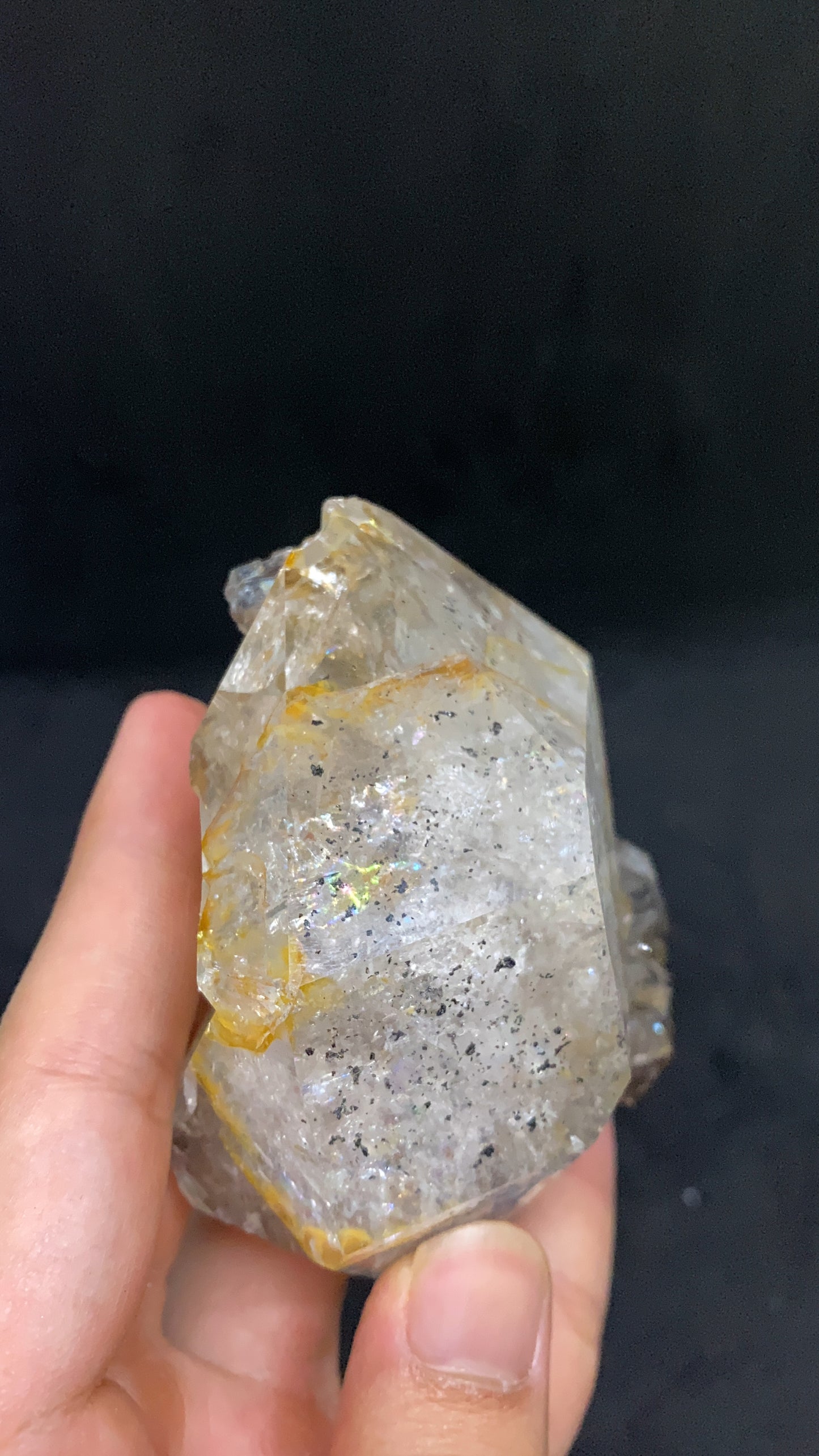 Natural Herkimer Diamond Specimen With A Cluster On A Matrix From USA