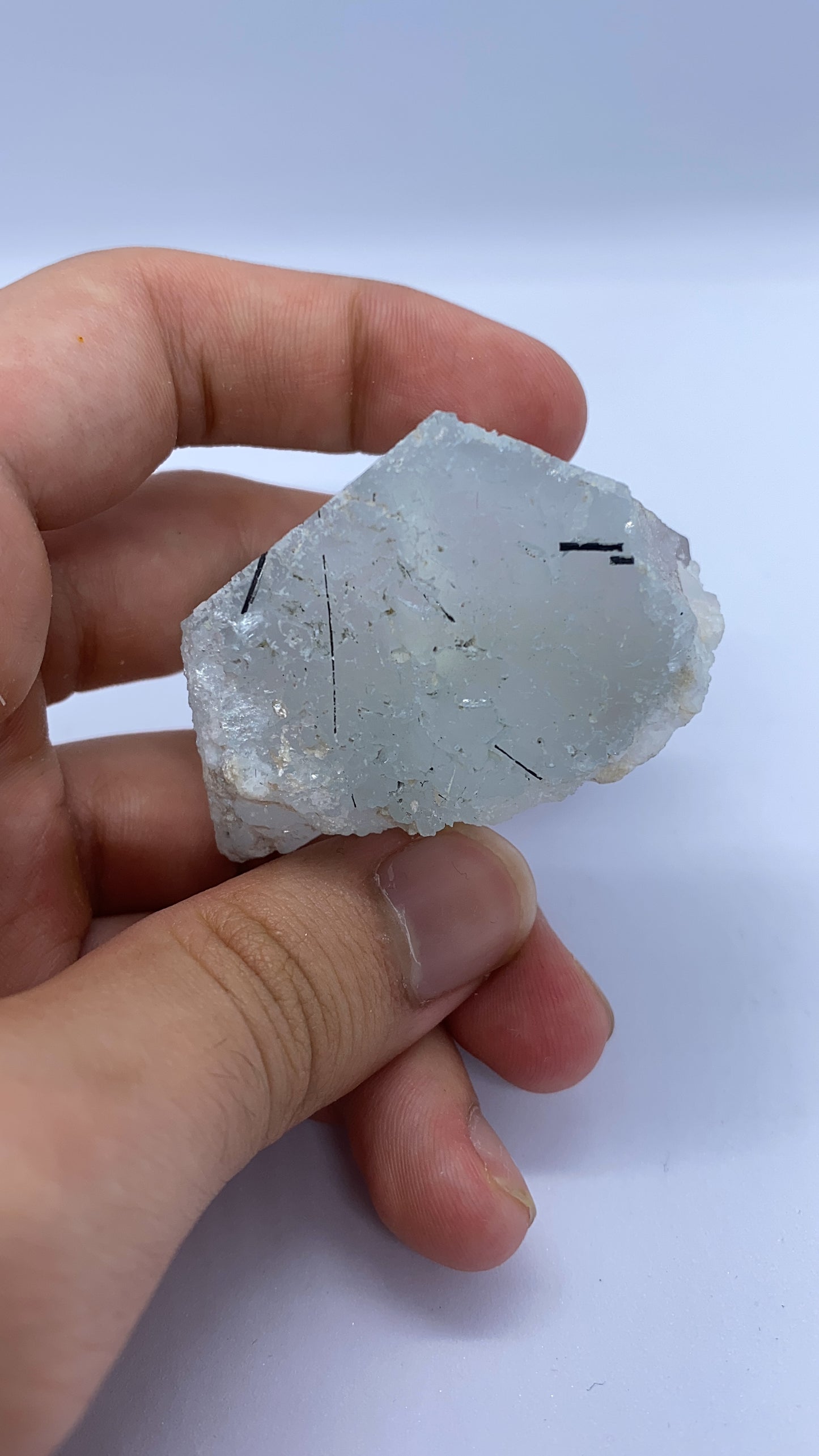 Aquamarine and Morganite Specimen with Black Tourmaline and Albite From Pakistan